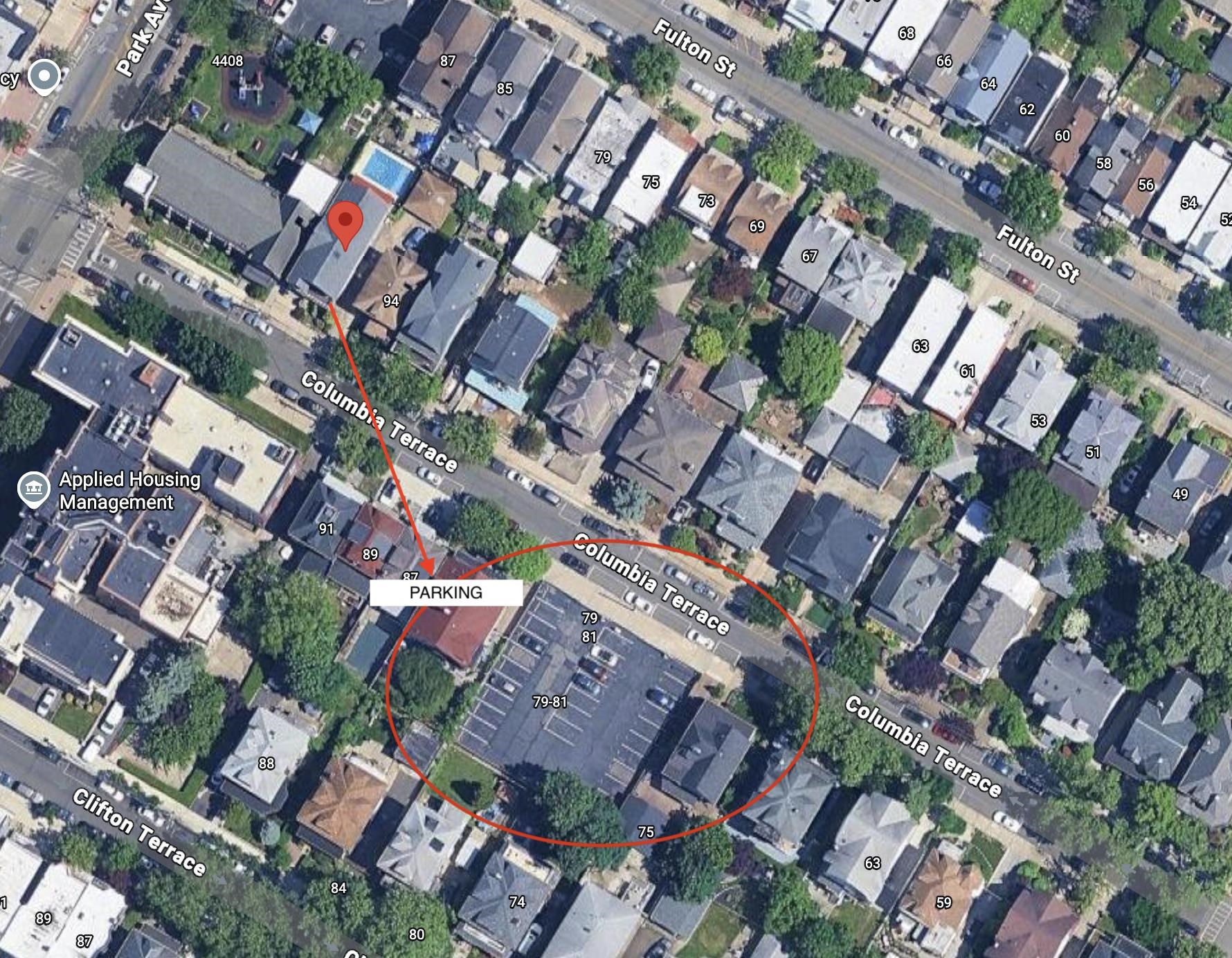 96 Columbia Terrace, Unit 1 Weehawken, NJ 07086 - Photo 40 of 40 an aerial view of a city with lots of residential buildings