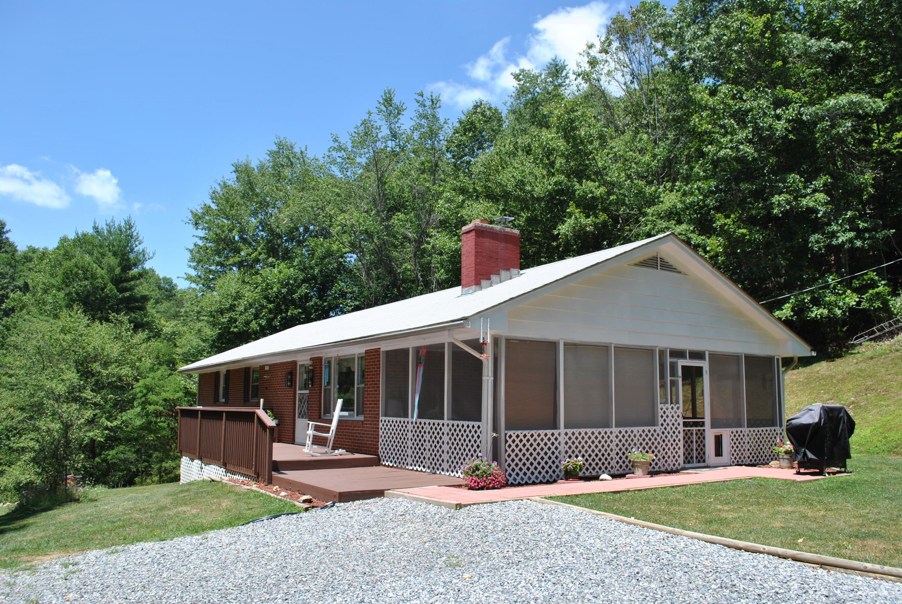 219 Berryhill Road Northwest Riner, VA 24149 - Photo 2 of 54 a front view of a house with a yard and trees