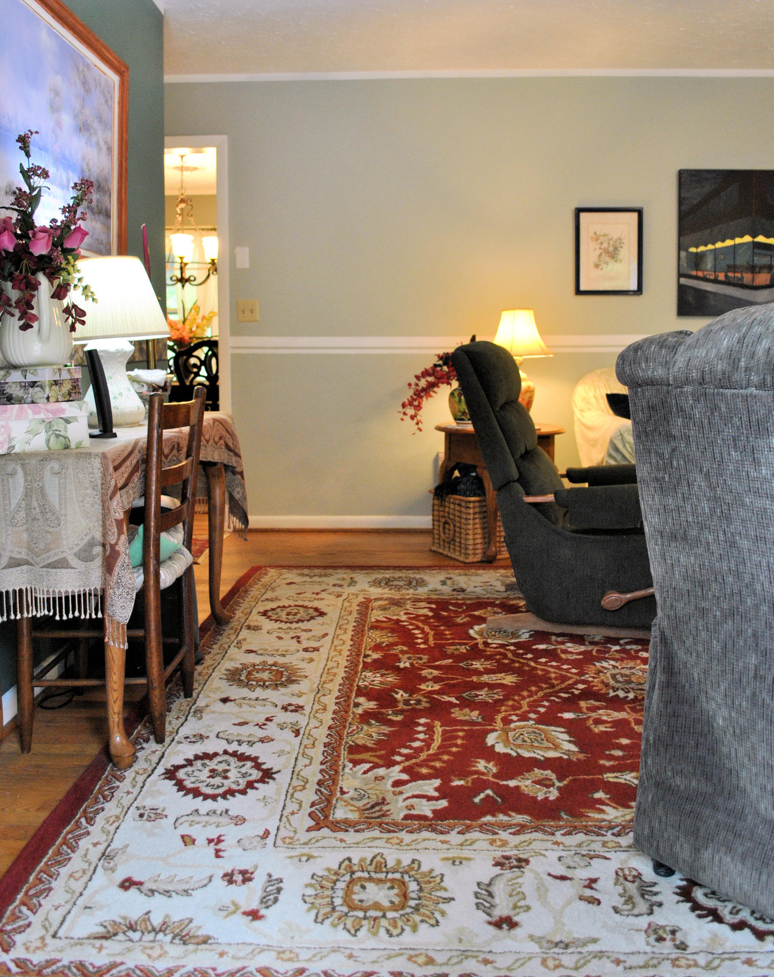 219 Berryhill Road Northwest Riner, VA 24149 - Photo 6 of 54 a living room with furniture and a rug