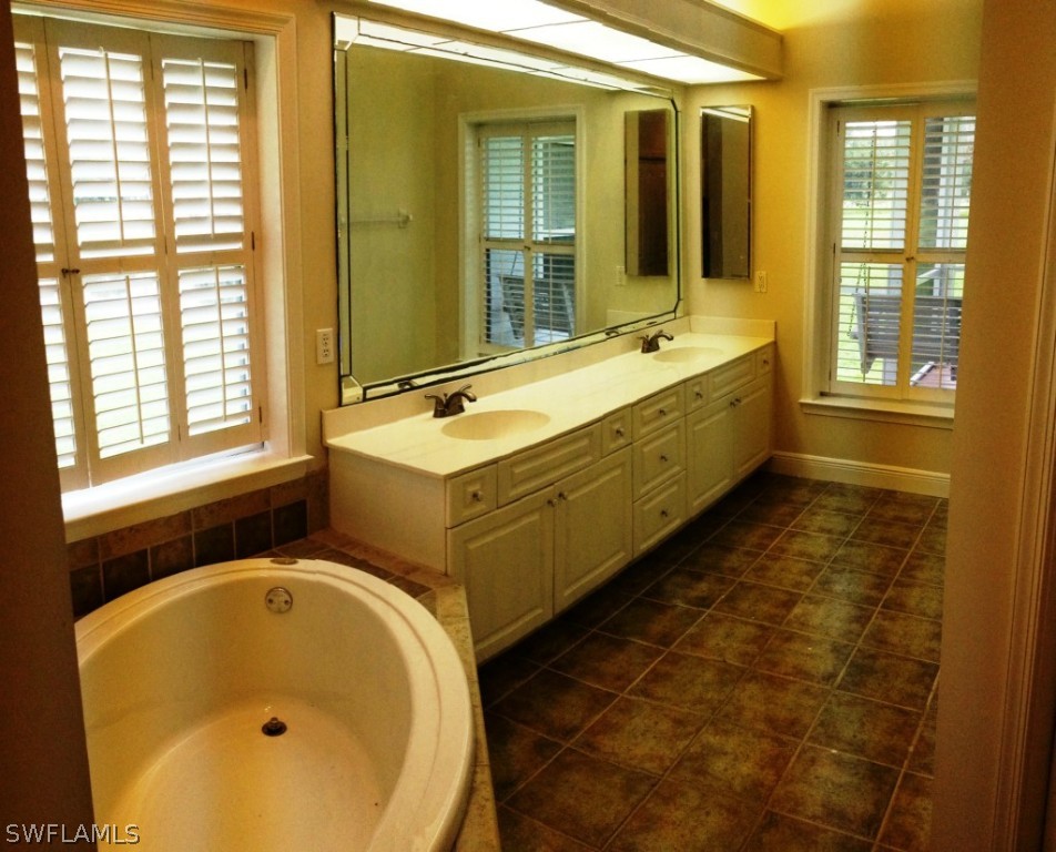 10220 Deal Road North Fort Myers, FL 33917 - Photo 15 of 21 a bathroom with a tub sink and mirror