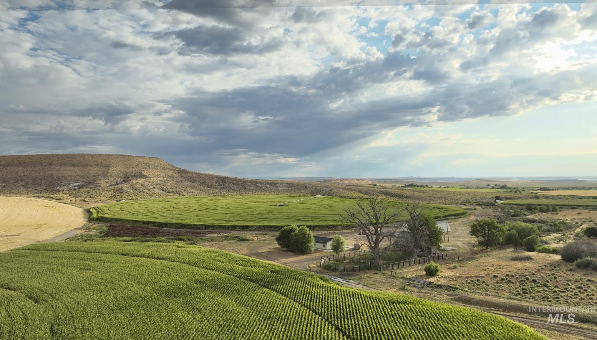 Mountain view with rural landscape