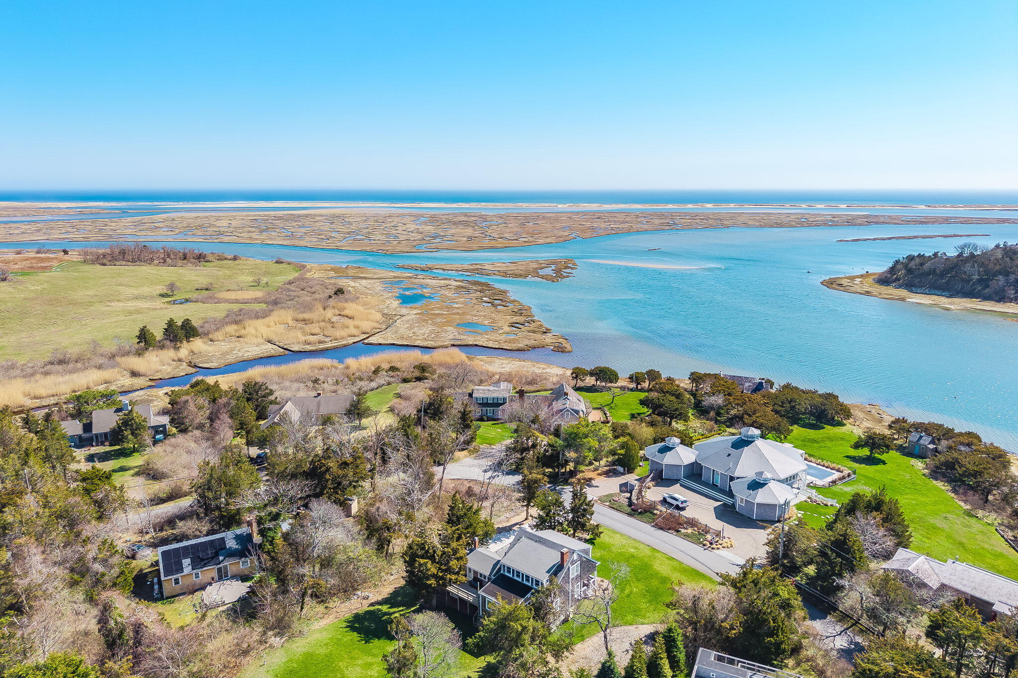 250 Mary Chase Road Eastham, MA 02642 - Photo 5 of 66 Aerial with Cove and Ocean