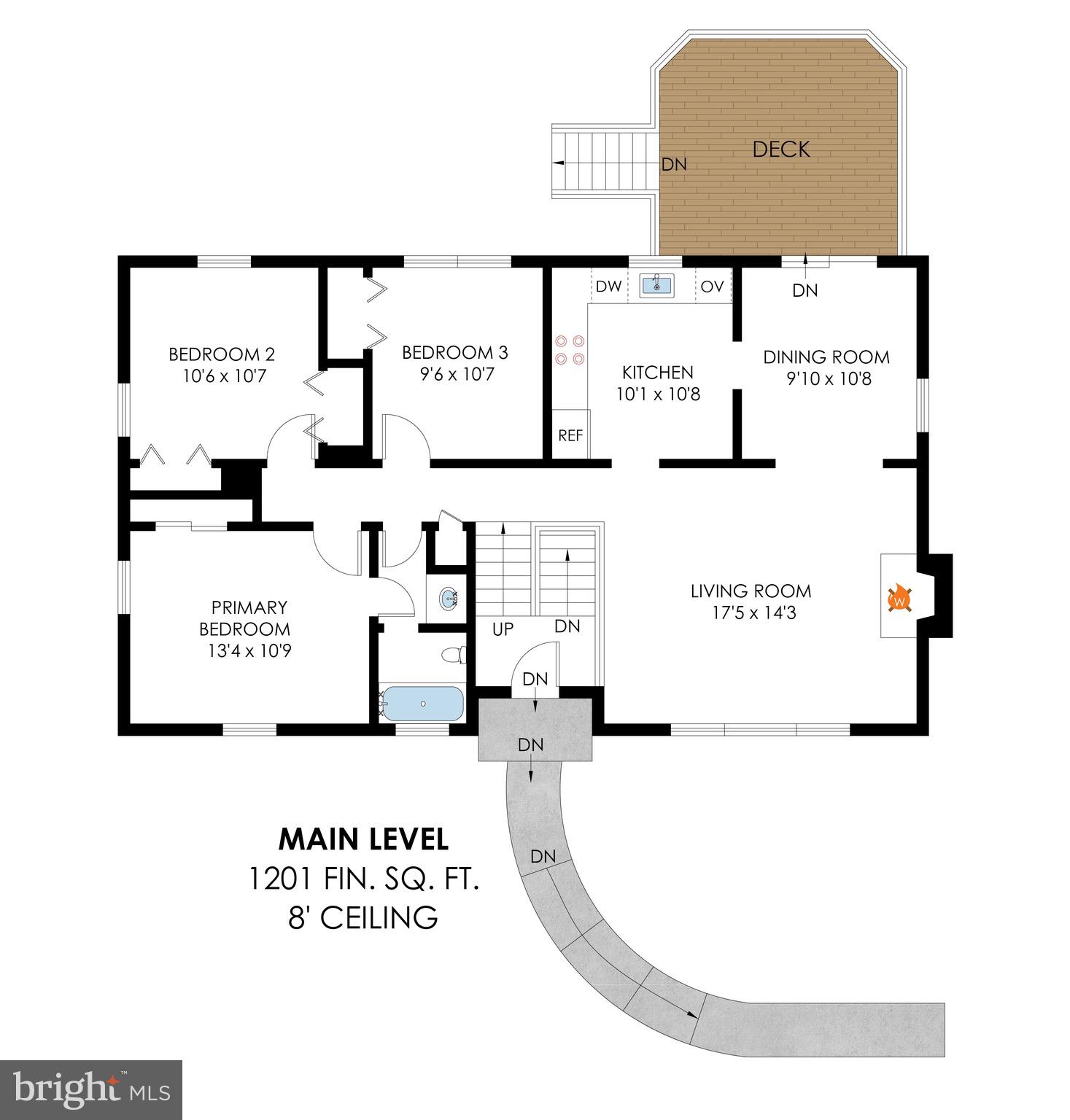 5701 Ashfield Road Alexandria, VA 22315 - Photo 50 of 51 Main Level Floor Plan