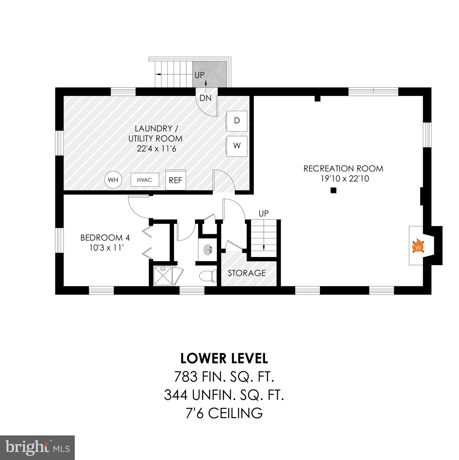 5701 Ashfield Road Alexandria, VA 22315 - Photo 51 of 51 Lower Level Floor Plan