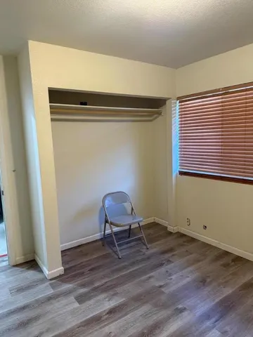 a view of a dresser with storage