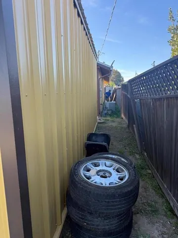 a backyard of a house