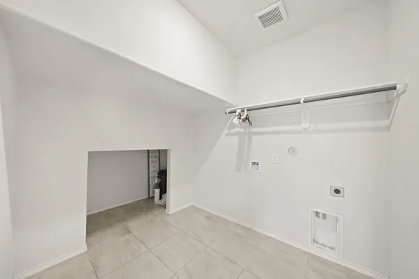 a view of a backyard with sitting area