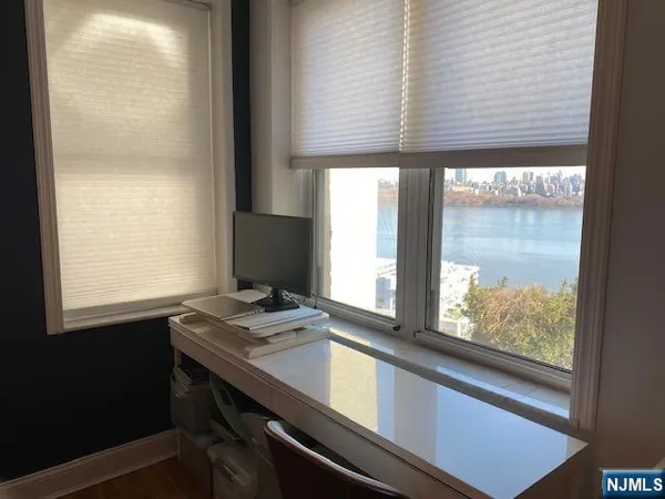 a view of kitchen with a window