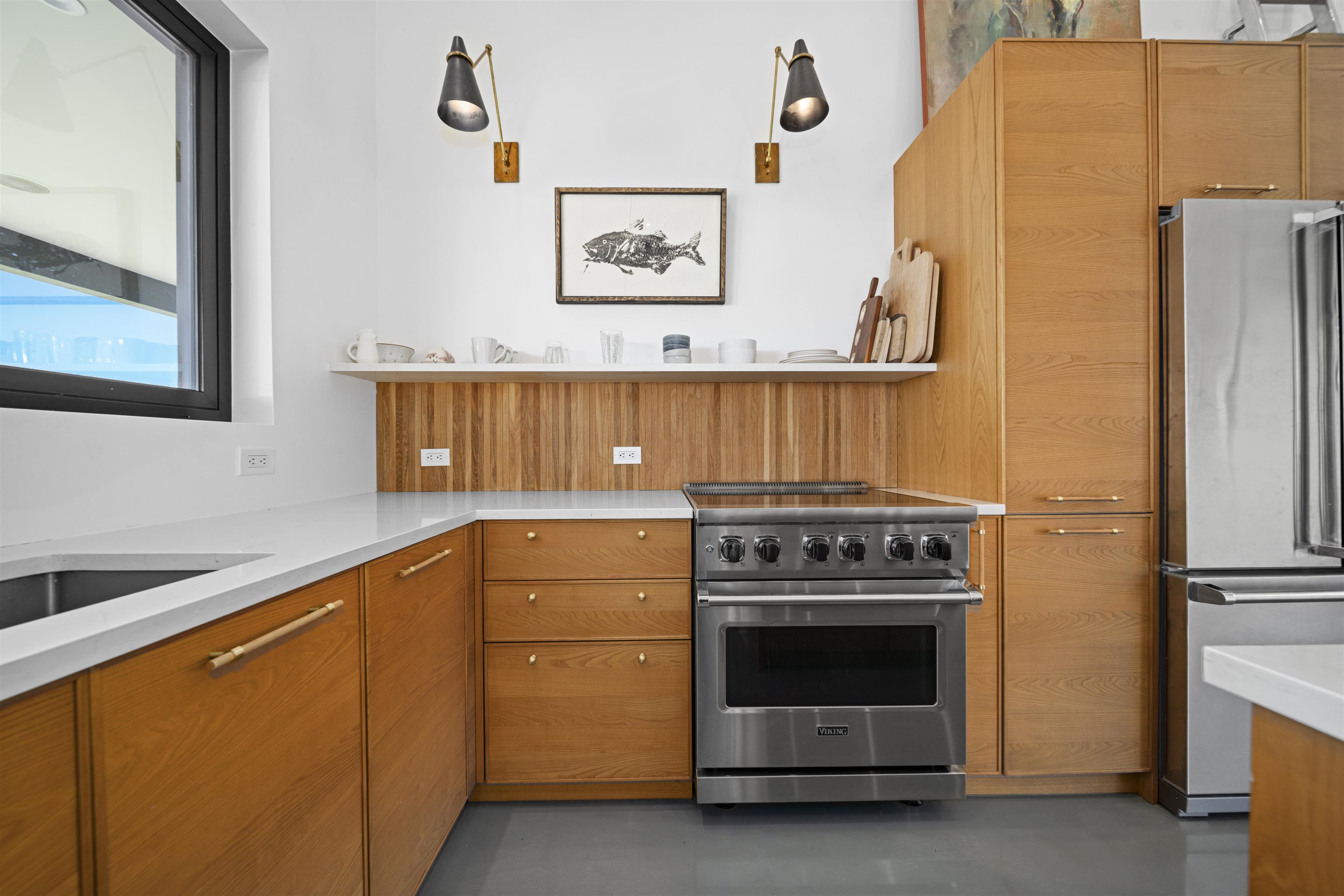 153 Haniu Street, Unit B Lahaina, HI 96761 - Photo 15 of 41 a kitchen with granite countertop a stove and a refrigerator