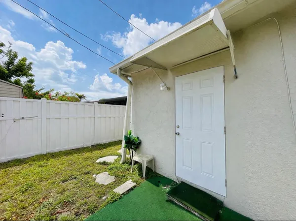 a backyard of a house