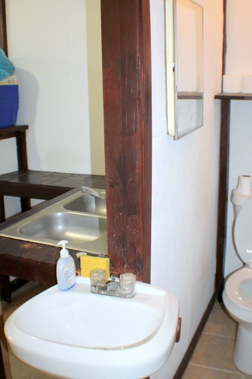 3827 Landa Lane Houston, TX 77023 - Photo 22 of 23 a bathroom with a sink and a mirror