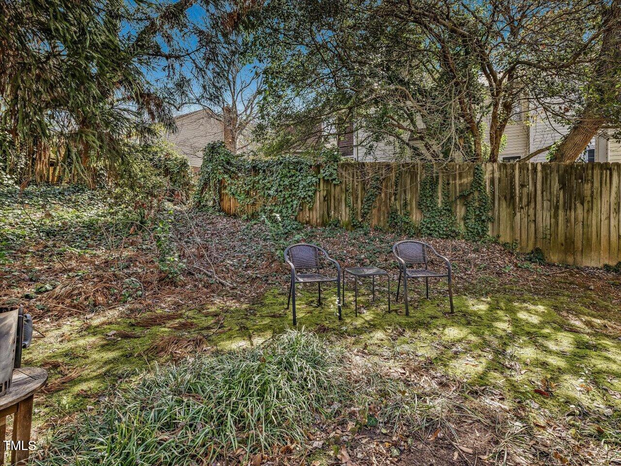 1328 Baez Street Raleigh, NC 27608 - Photo 29 of 32 a backyard of a house with table and chairs