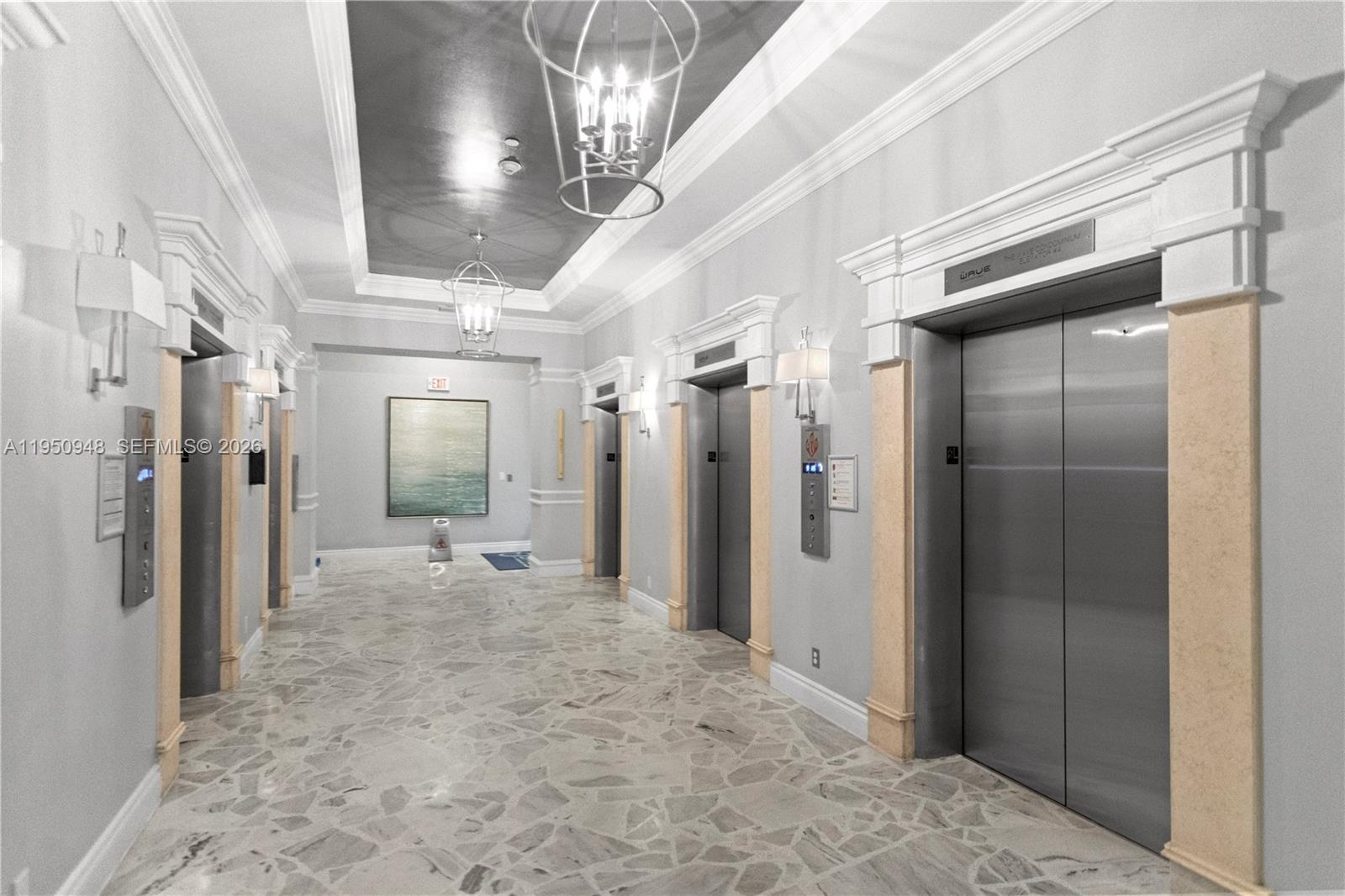 2501 South Ocean Drive, Unit 1105 Hollywood, FL 33019 - Photo 34 of 45 a view of a hallway with wooden shelves