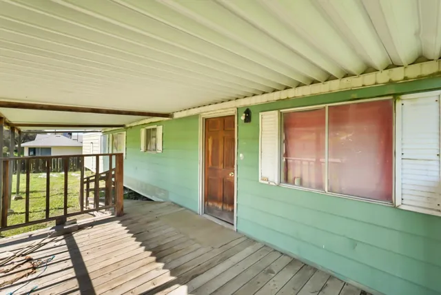 a view of yard with swimming pool