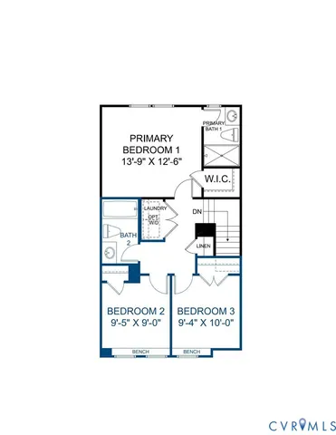 a picture of a bench in front of a building