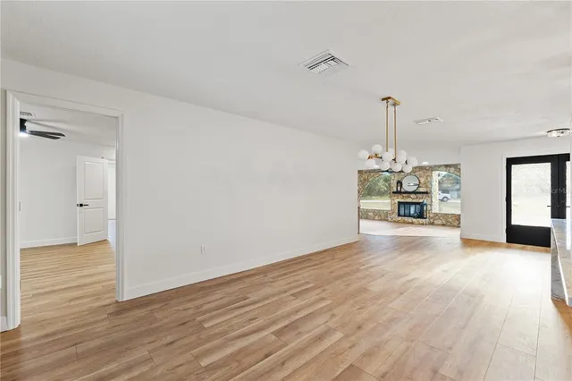 a view of a livingroom with a flat screen tv