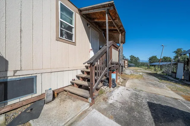 a backyard of a house