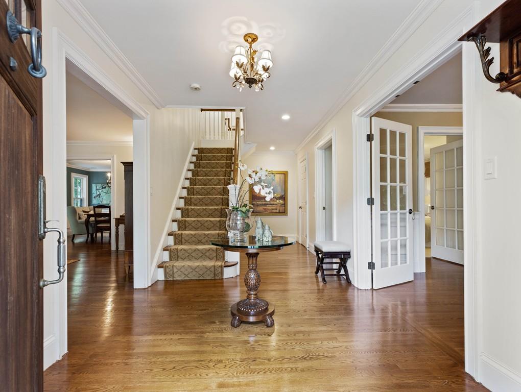 38 Kenilworth Road Wellesley, MA 02482 - Photo 4 of 36 a view of entryway with livingroom and wooden floor