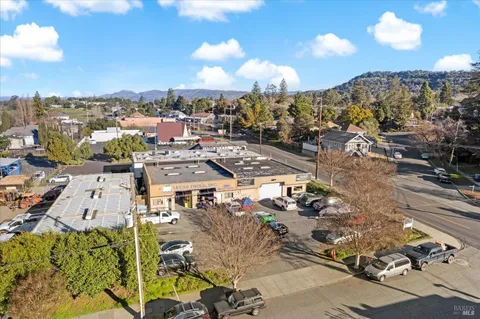 an aerial view of a city
