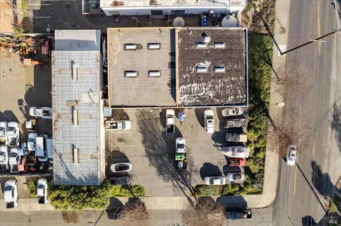 an aerial view of a city