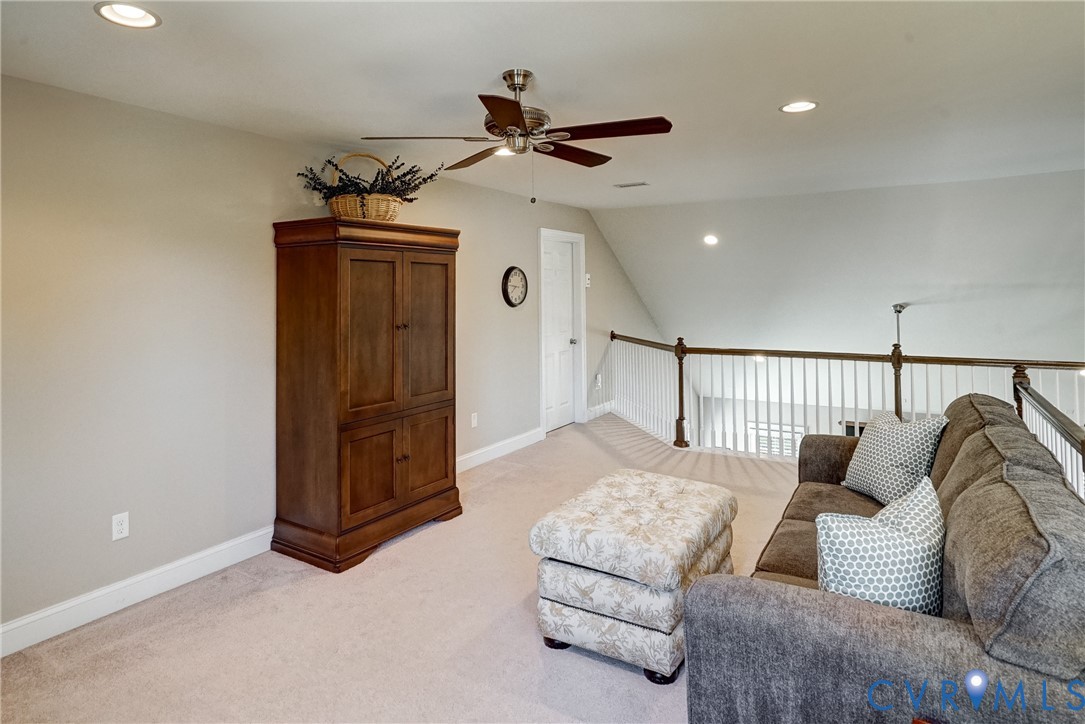 3606 Edenfield Road Midlothian, VA 23113 - Photo 45 of 67 Carpeted loft area featuring a ceiling fan with in