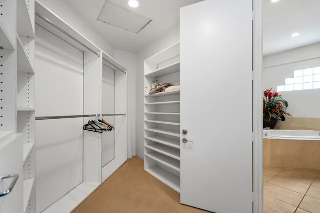 a view of a room with a closet