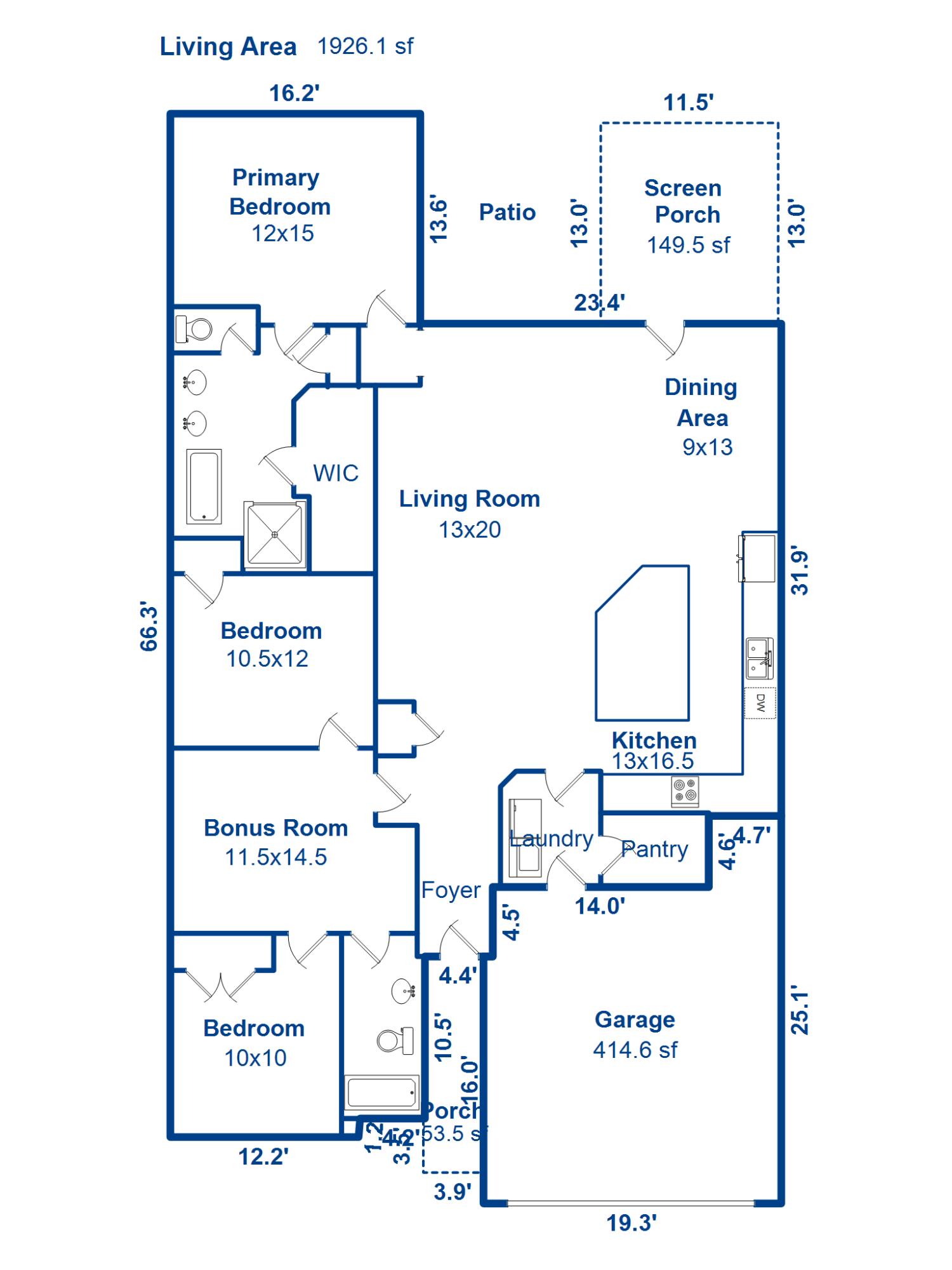345 Fox Ridge Lane Moncks Corner, SC 29461 - Photo 46 of 46 Floor plan