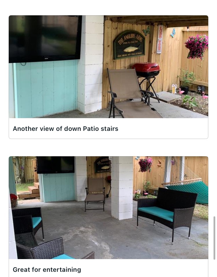 1609-2 East Bayshore Drive, Unit B Dickinson, TX 77539 - Photo 5 of 6 a living room with furniture and a flat screen