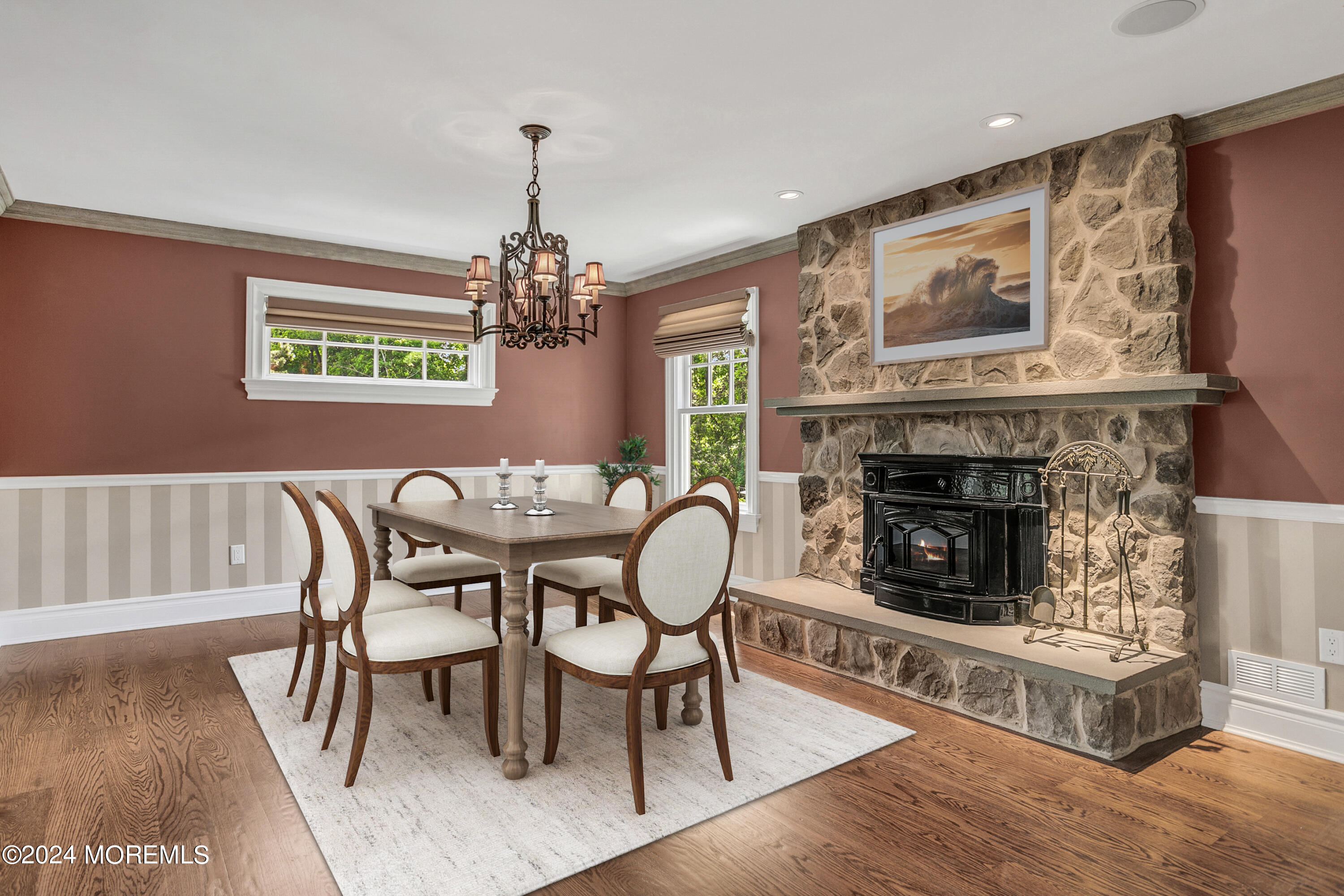 44 Meadowview Drive Colts Neck, NJ 07722 - Photo 19 of 68 a living room with furniture and a fireplace