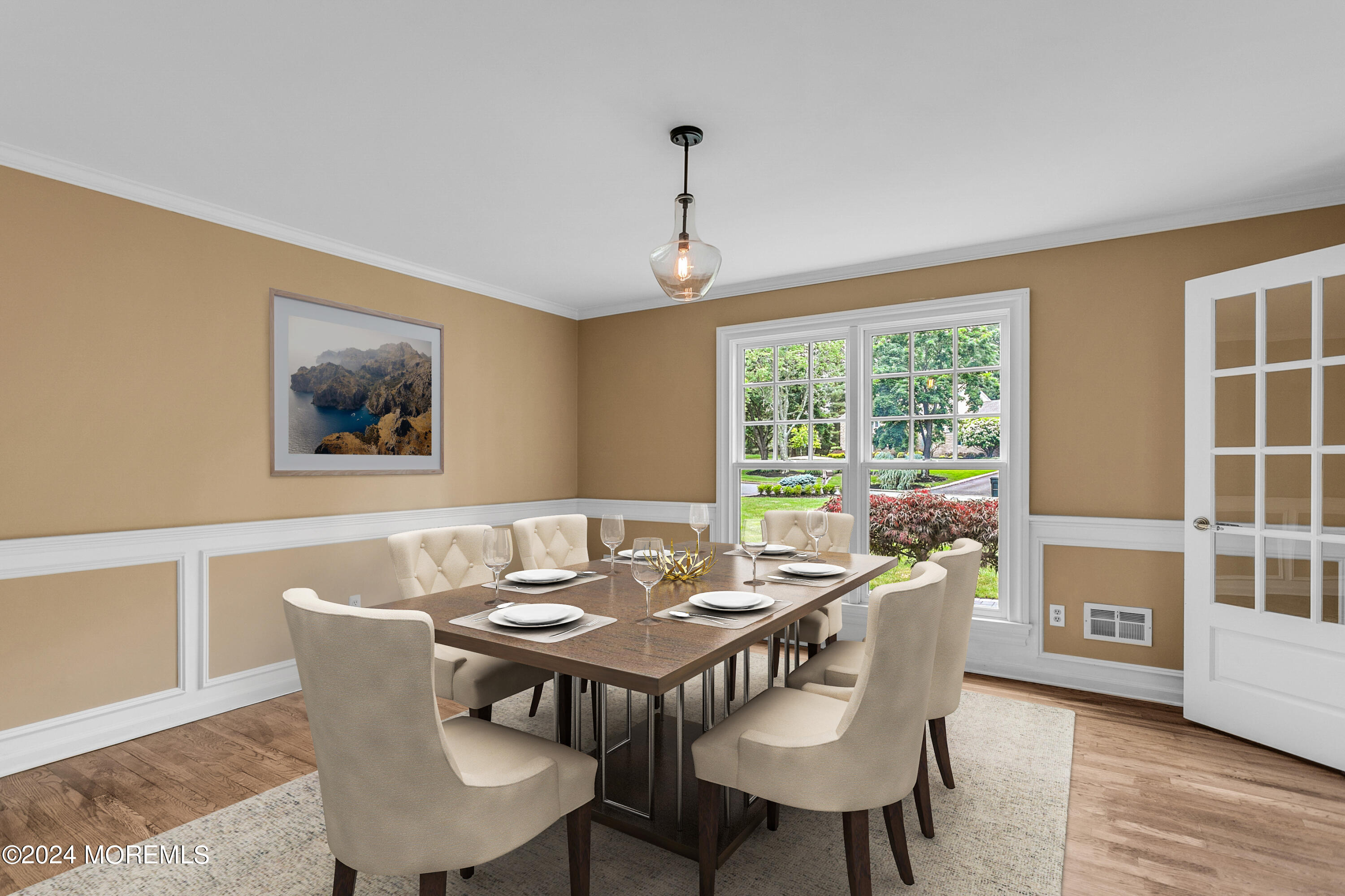44 Meadowview Drive Colts Neck, NJ 07722 - Photo 24 of 68 a view of a dining room with furniture window and wooden floor