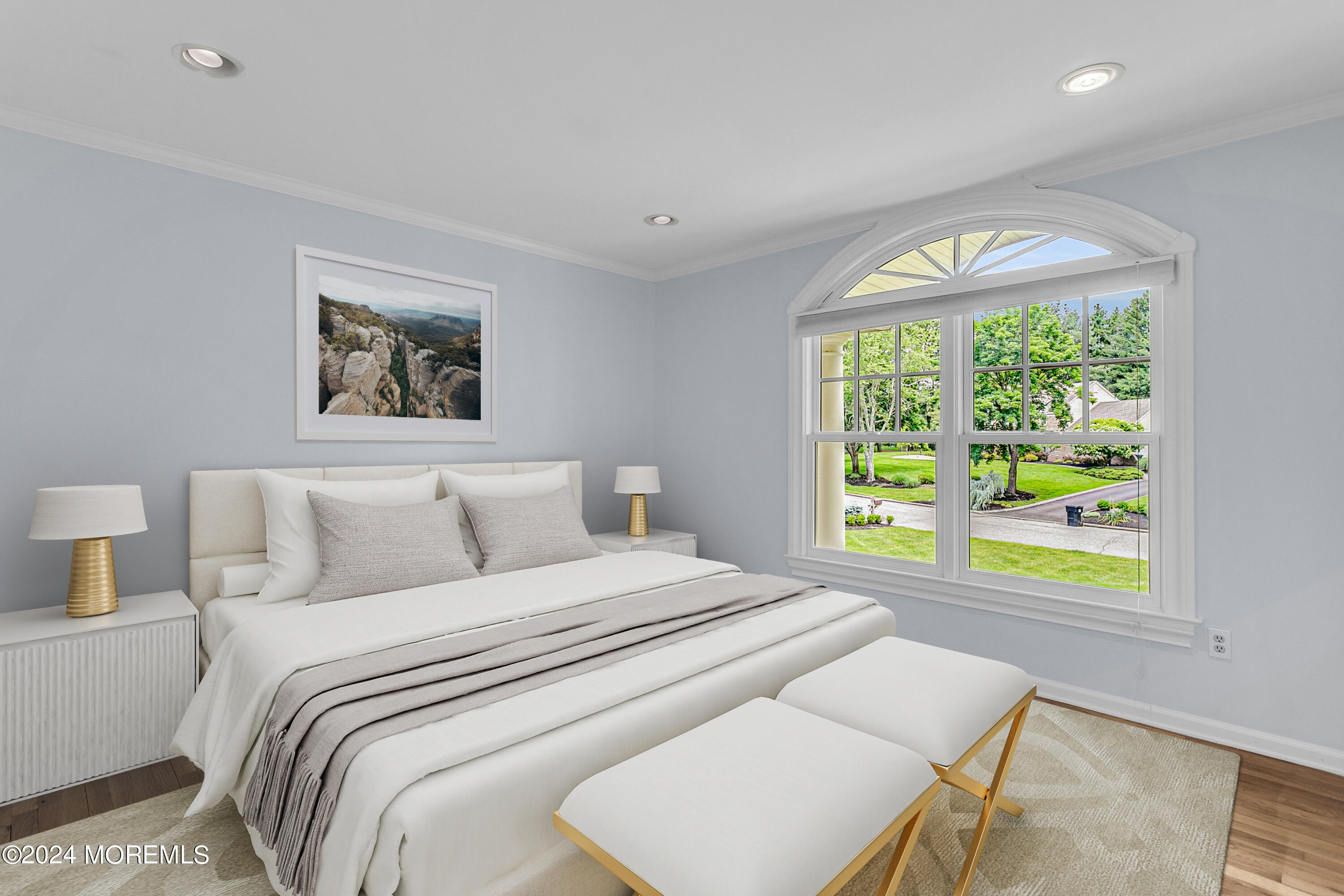 44 Meadowview Drive Colts Neck, NJ 07722 - Photo 27 of 68 a bedroom with a bed and a large window