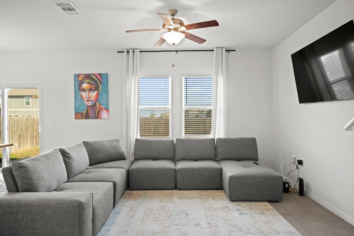 13005 Foreston Drive Austin, TX 78754 - Photo 9 of 36 a living room with furniture and a flat screen tv