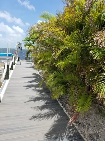 a view of a backyard with a patio