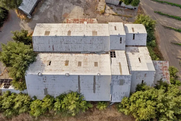a bedroom with a bed and a cabinets