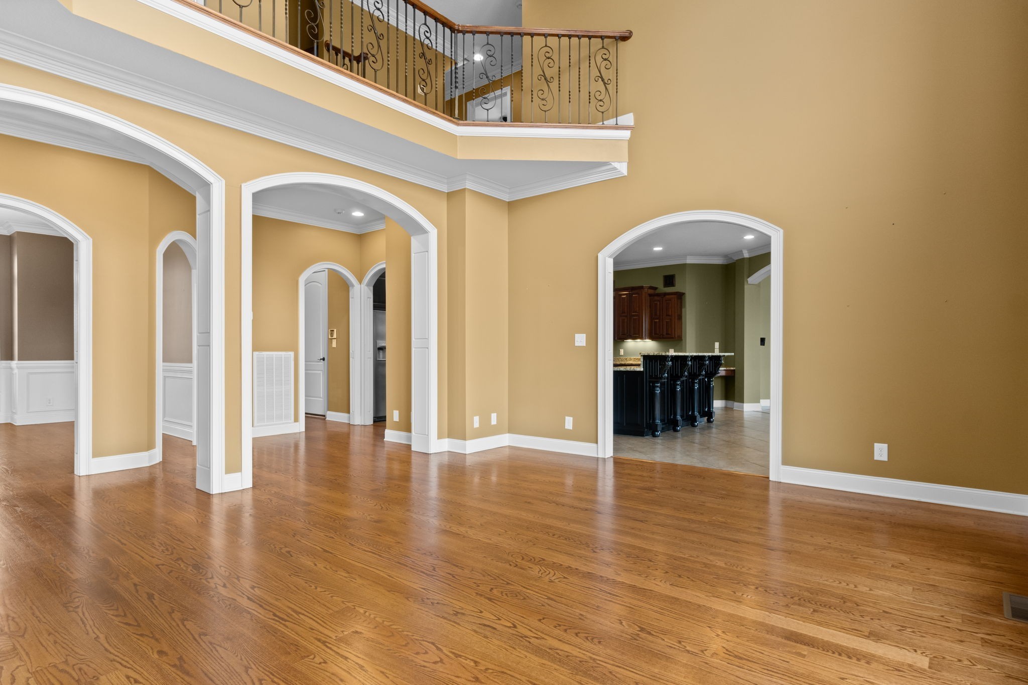 4591 Sango Road Clarksville, TN 37043 - Photo 14 of 70 a view of a hallway with wooden floor and a living room