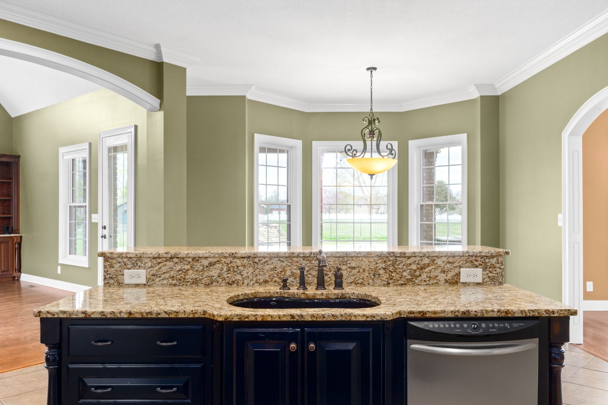 4591 Sango Road Clarksville, TN 37043 - Photo 20 of 70 a bathroom with a granite countertop sink and a large mirror