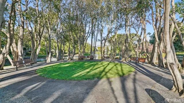 a view of a floor and yard from a living room