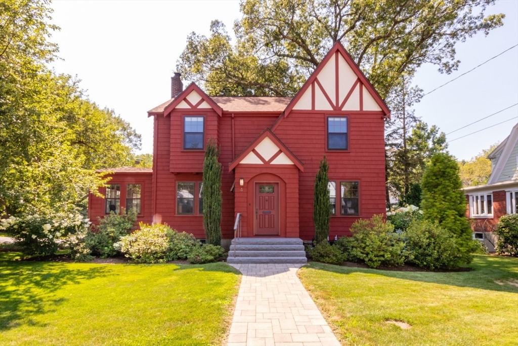 4 Charlotte Road Newton, MA 02459 - Photo 1 of 32 a front view of a house with a yard