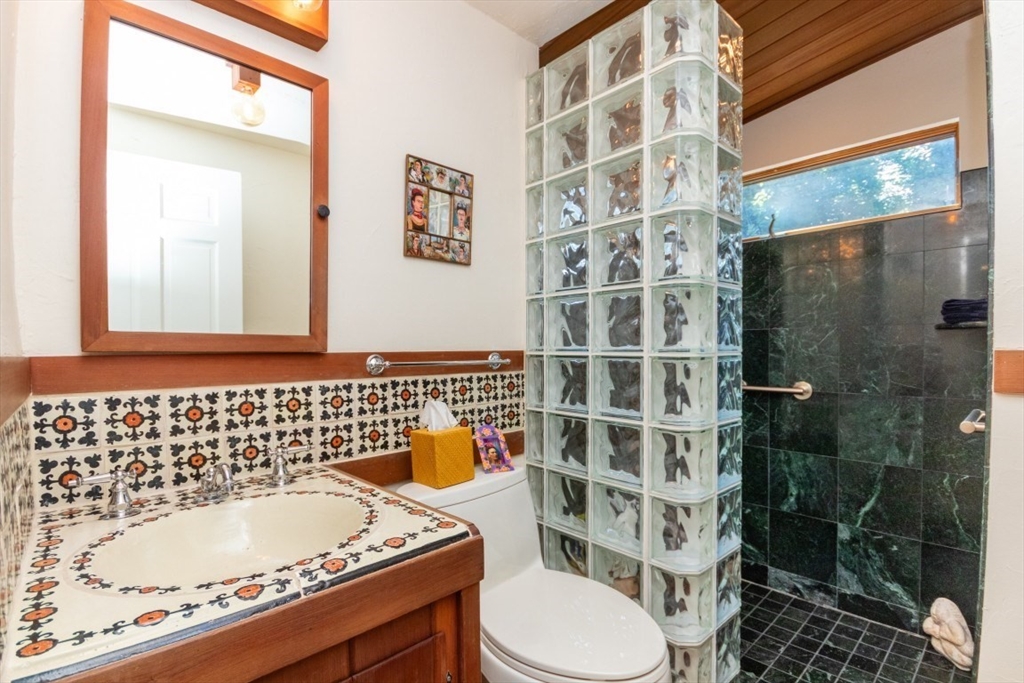 4 Charlotte Road Newton, MA 02459 - Photo 15 of 32 a bathroom with a sink toilet and shower