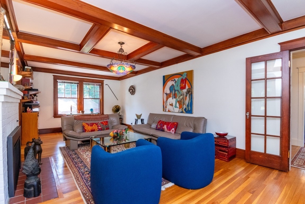 4 Charlotte Road Newton, MA 02459 - Photo 3 of 32 a living room with furniture and wooden floor