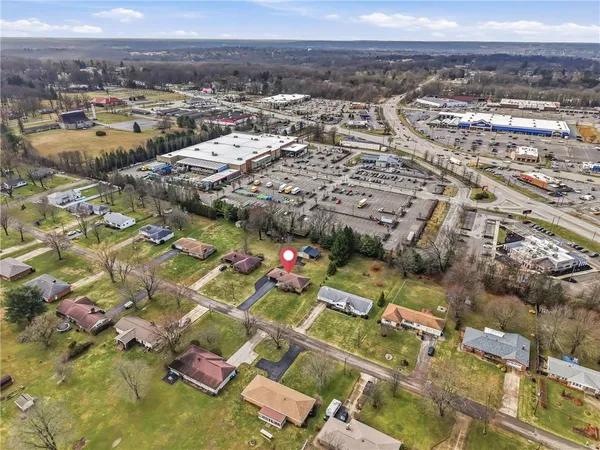 an aerial view of multiple house