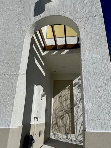 with a mirror on the wall