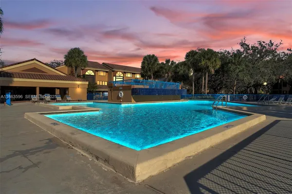 a view of a lake with a big yard