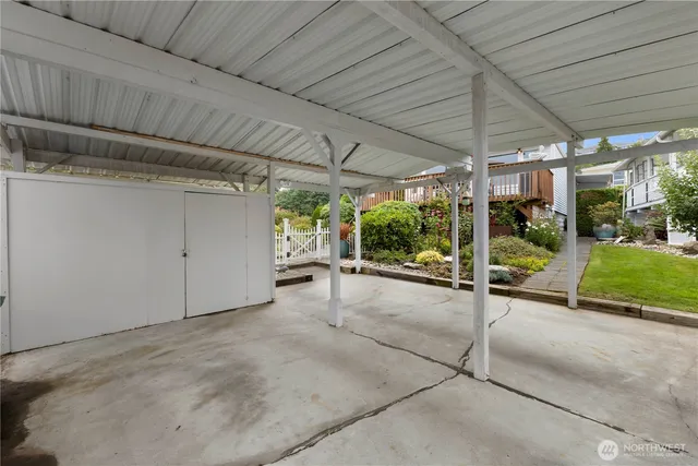 a outdoor living with furniture and garden view