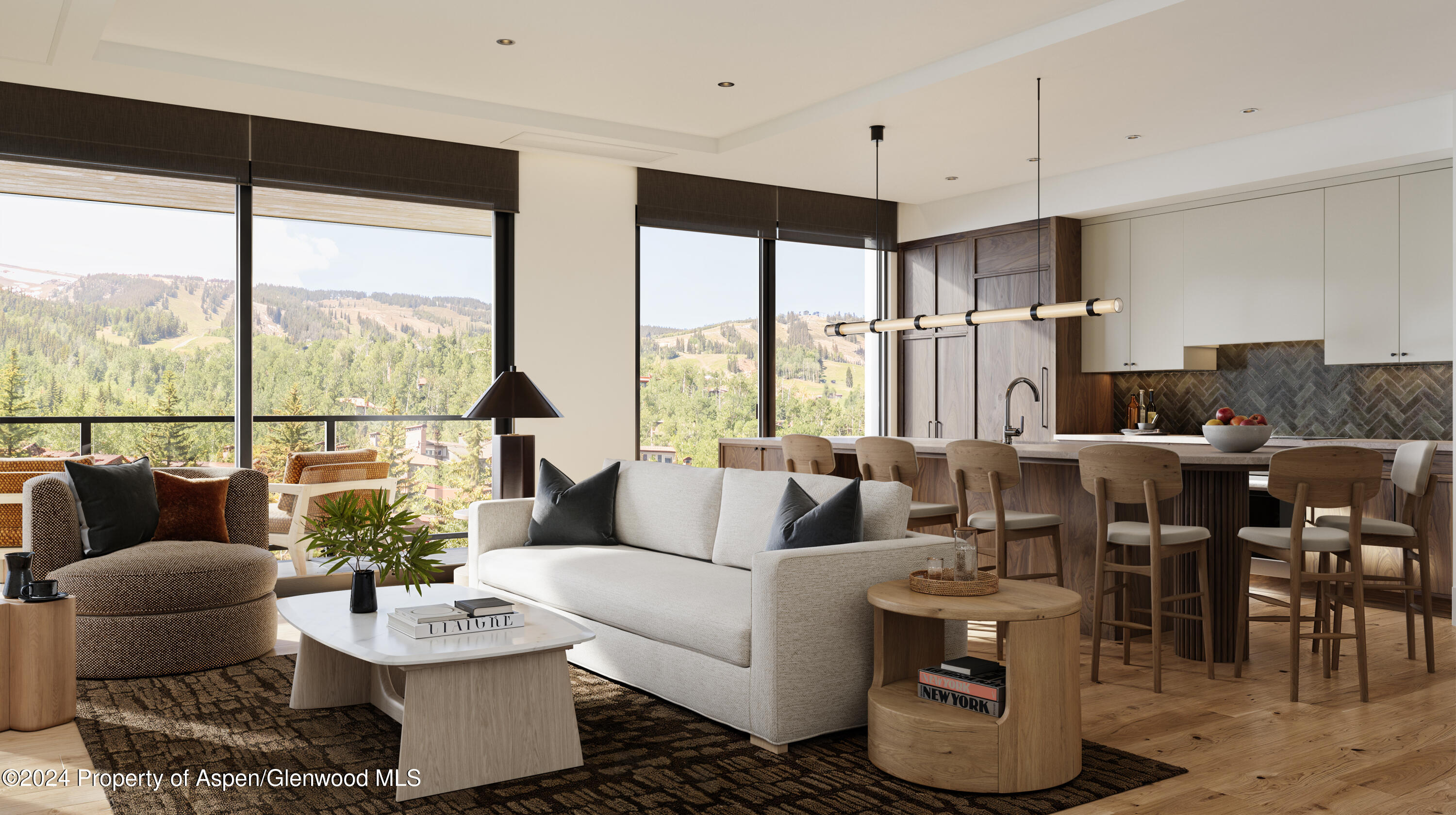 221 Wood Road, Unit 305 Snowmass Village, CO 81615 - Photo 1 of 10 a living room with furniture and a large window