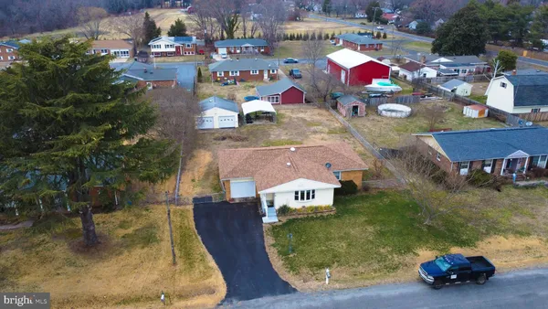 an aerial view of multiple house