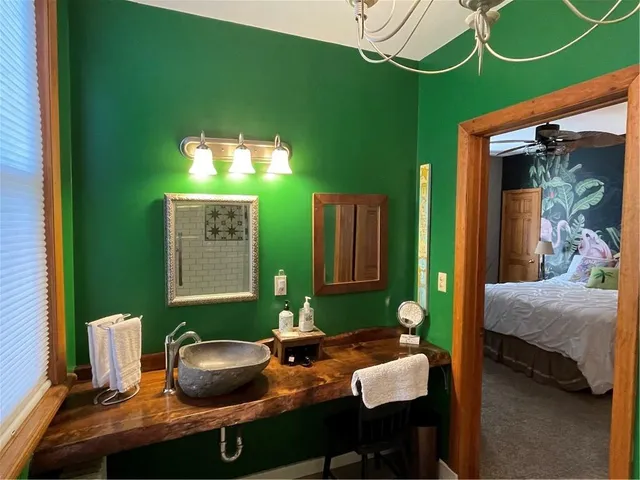 a room with furniture and a window