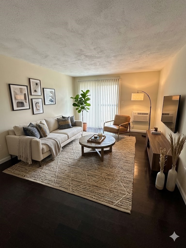 300 Smithfield Road, Unit 312 North Providence, RI 02904 - Photo 4 of 16 Living room staged using AI