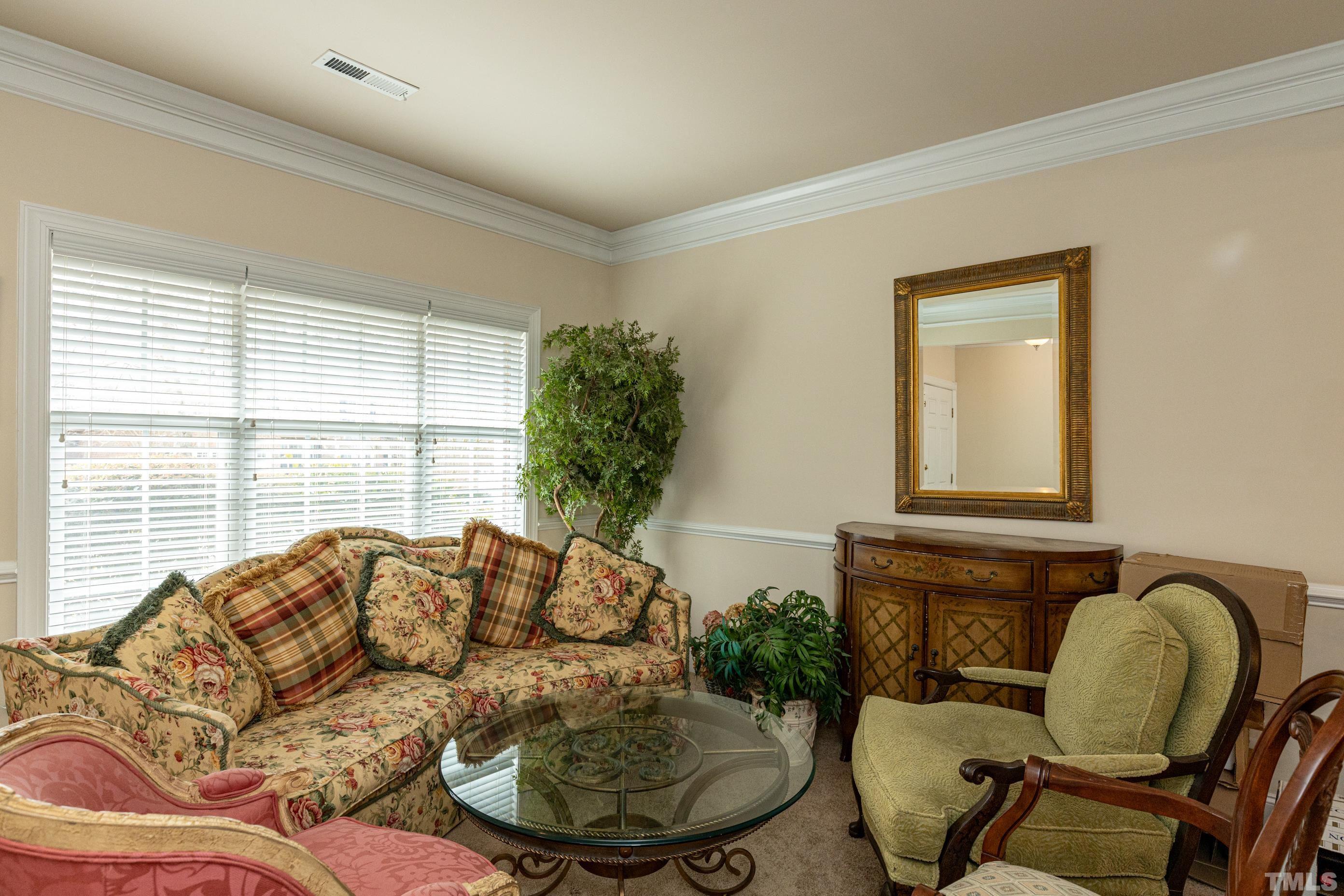 11210 Maplecroft Court Raleigh, NC 27617 - Photo 6 of 30 a living room with furniture and a potted plant