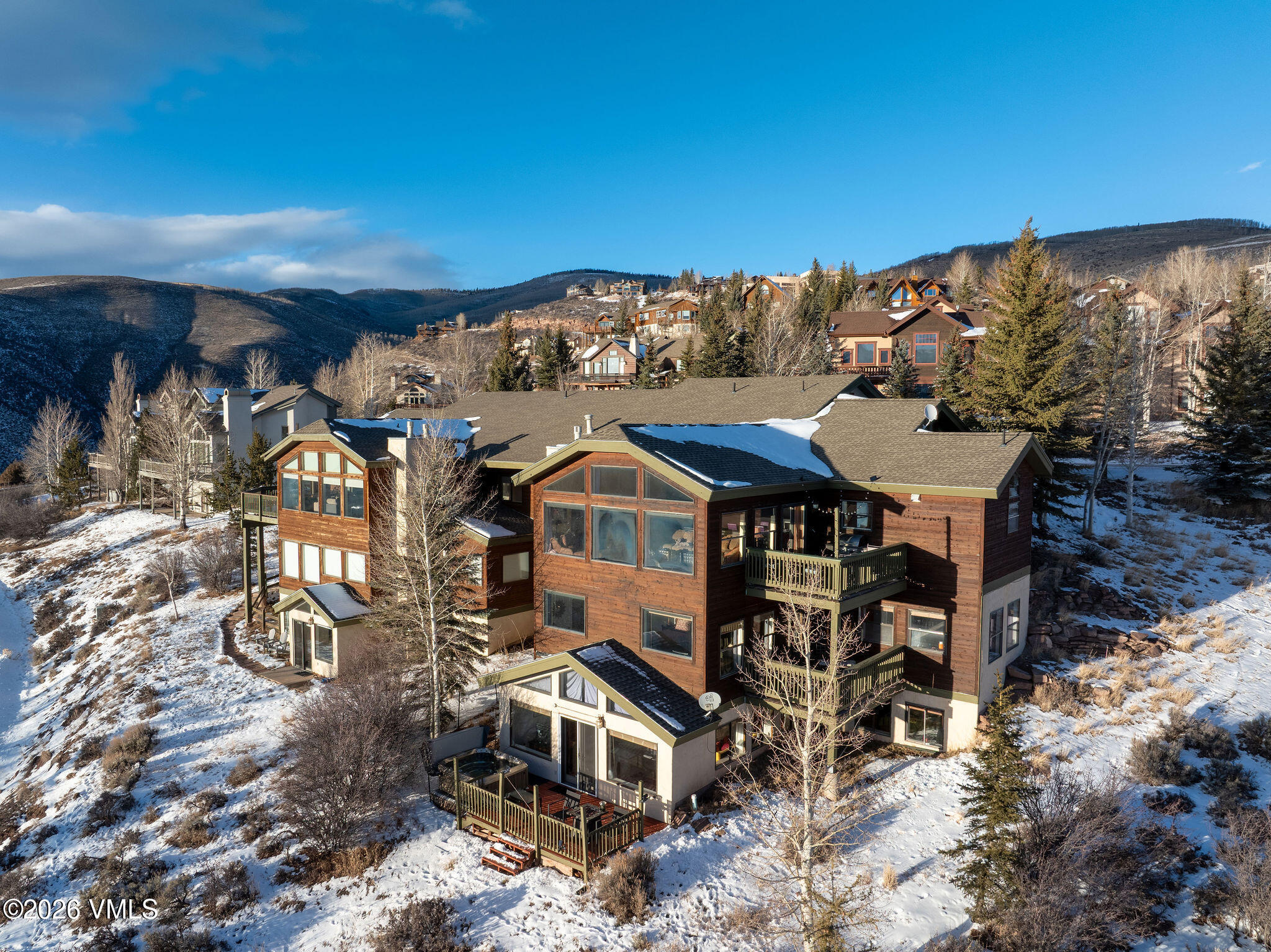 2646 Bear Trap Road, Unit A Avon, CO 81620 - Photo 35 of 40 2602_2646_beartrap_a_aerial_g
